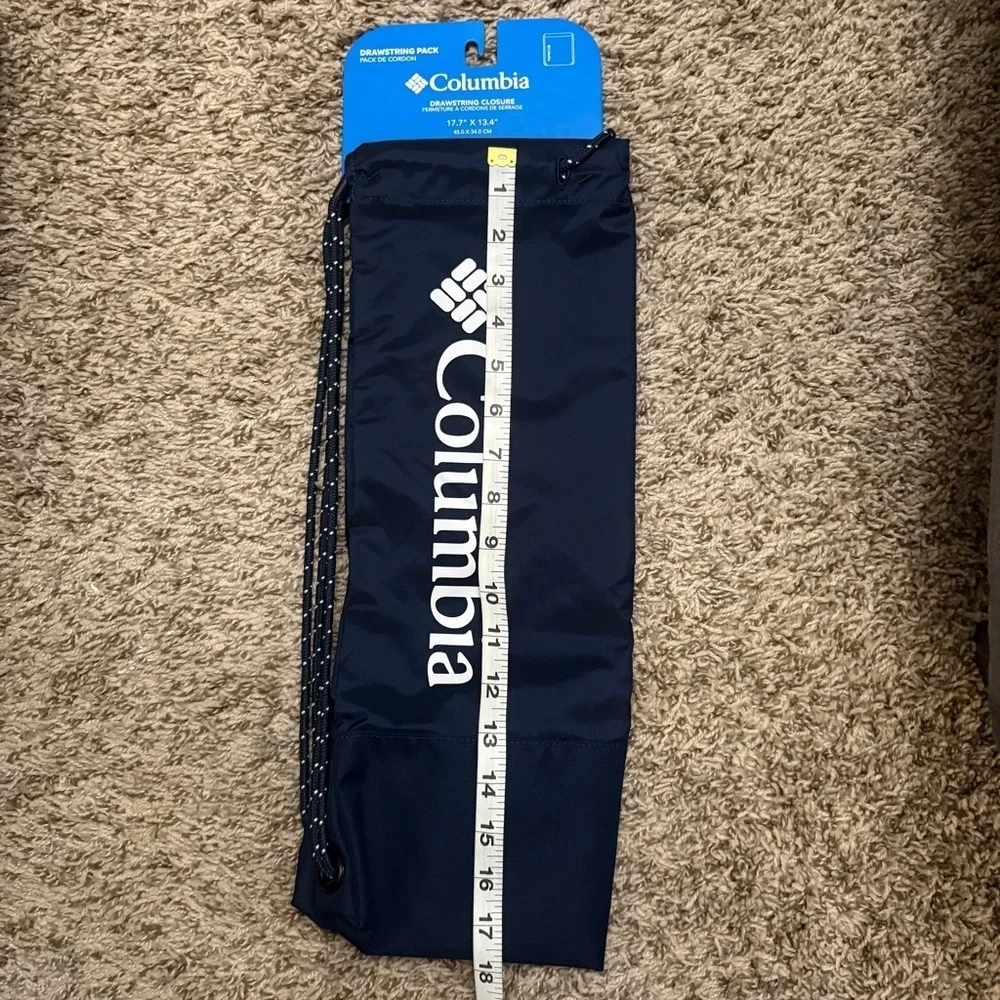 Columbia Navy Blue Drawstring Bag